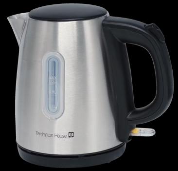 Tarrington House Wasserkocher 1018S, Edelstahl, 22.9 x 15.4. x 20.2 cm, 2200 W, 1 L, silber / schwarz