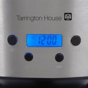 Tarrington House Kaffeemaschine CM2204, Edelstahl / Glas, 17.2 x 32.6 x 30.7 cm, 1,5 L, schwarz / silber