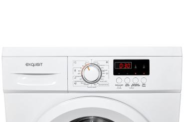 Exquisit Waschmaschine WA7014-030E weiss | Fassungsvermögen 7 kg | 1400 U/Min.