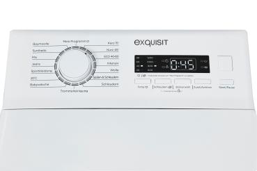 Exquisit Toplader Waschmaschine LTO1207-030C weiss | 1200 U/Min. | Display