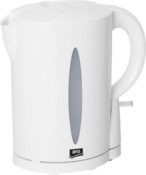 aro Wasserkocher WK1715, Kunststoff, 21.85x12.7x23.85 cm, 1.7L, 2200W, Tauchsieder, automatische Abschaltung, Ausschalter mit Kontrollleuchte, weiß