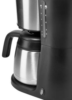 Tarrington House Kaffeemaschine CM2230 S, 17.2x31x34.6 cm, Edelstahl/Kunststoff, 1.25 L (bis zu 12 Tassen), 980 W, Anti-Tropf-Funktion, silber/schwarz
