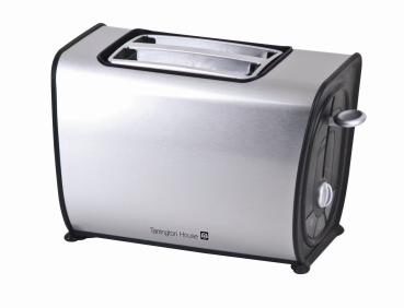 Tarrington House Toaster TA3209S, Edelstahl, 28 x 17 x 18 cm, 870 W, silber / schwarz