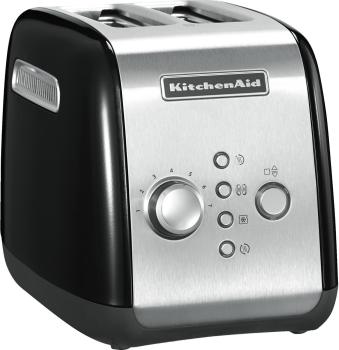 Kitchenaid 5KMT221EOB Automatisch Toaster für 2 Scheiben, 1100 W, mit Brötchenaufbau