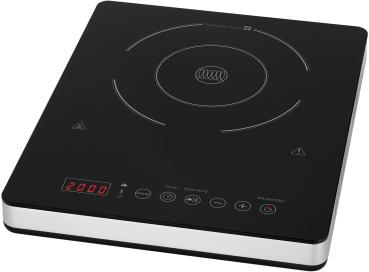 Tarrington House Induktionskochplatte IC2020ABS, mit LED-Anzeige, 31 x 38 x 4,5 cm, 220-240 V, schwarz